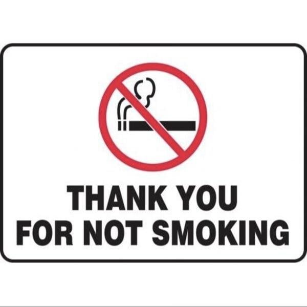 Accuform SAFETY SIGN NO SMOKING 5 X 14 MSMK406XL MSMK406XL - main